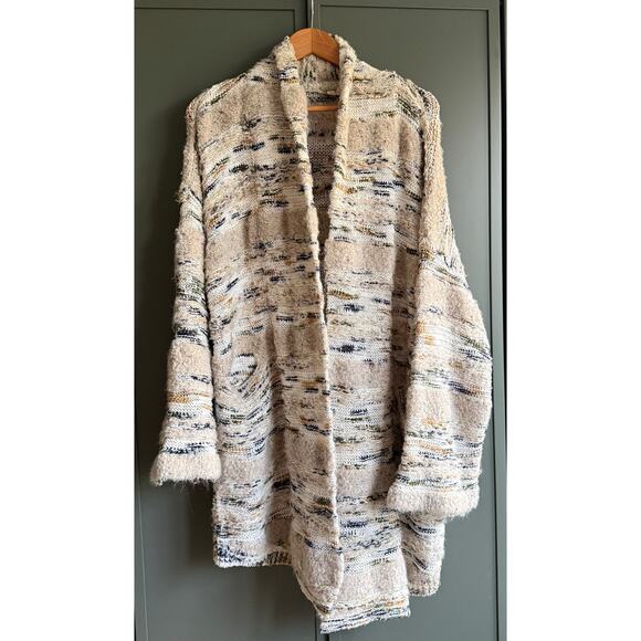 ANTHROPOLOGIE MOTH sz S Chloe boucle open long cardigan sweater EUC - Picture 2 of 6